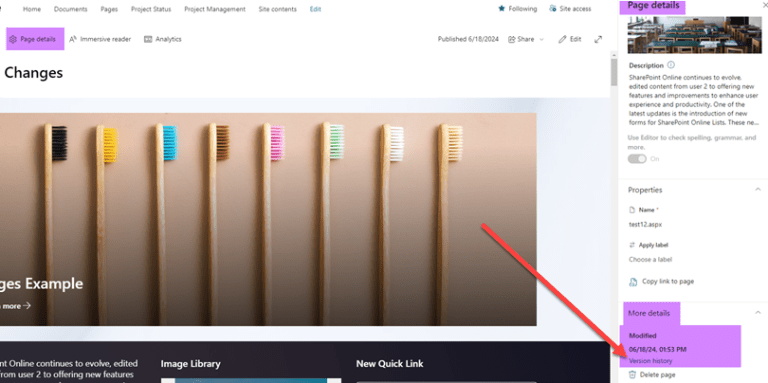 Track changes made to the SharePoint Page Or New Post - Sajid Khan's Blog